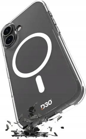 Kapak silikoni Puro Impact Clear D3O MagSafe për iPhone 16 Plus, transparent
