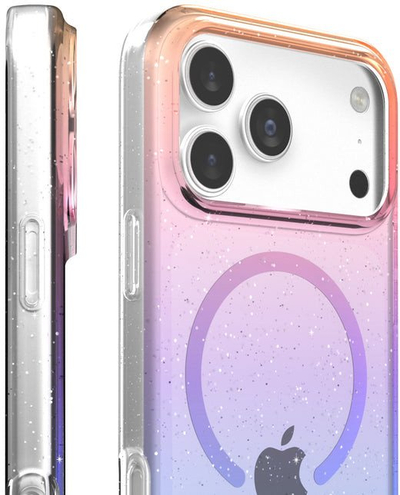 Kuti mbrojtëse Prodigee Superstar për iPhone 17, transparente, me glitter