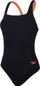 Rrobë banje njëpjesëshe Speedo Women's Flex Band, swim bra, Endurance+ MAX, e zezë me të kuqe