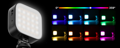 Dritë e vazhdushme Ulanzi U60 RGB Pocket Light, me U Mount, e zezë