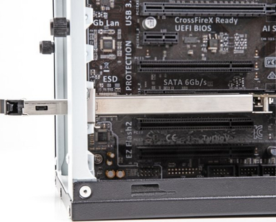 Adapter për Mobile Rack Delock 47028 47037, 1 x M.2 NVMe SSD, i zi