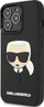 Kllëf telefoni Karl Lagerfeld Ikonik 3D Rubber për iPhone 13 Pro, i fortë, i zi