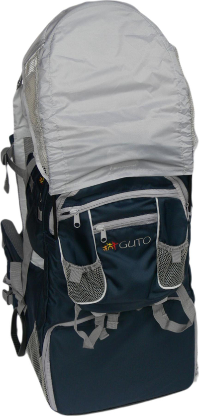 Ранец за носење дете Guto Deluxe, ултра лесен, материјал Оксфорд 600D, сив