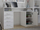 Tavolinë pune Topeshop ADA Desk, 125 cm, 4 sirtarë me dollap me rafte, e bardhë
