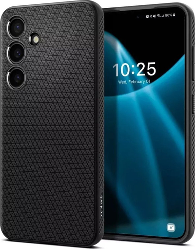 Kapak telefoni Spigen Liquid Air për Samsung Galaxy S24, mat, i zi