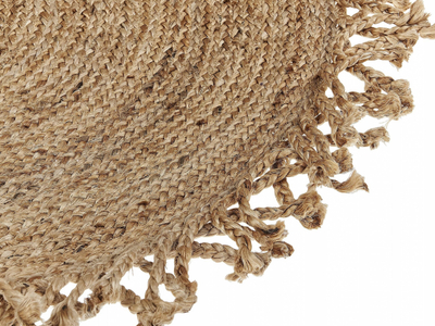 Tapet rrumbullak Beliani ZONGULDAK, 120 cm, jute, bezhë krem