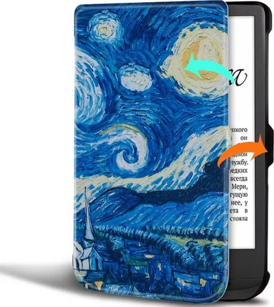 Mbulese grafike Strado për Pocketbook Touch Lux 4/5 627/616/628, auto sleep, shumëngjyrëshe