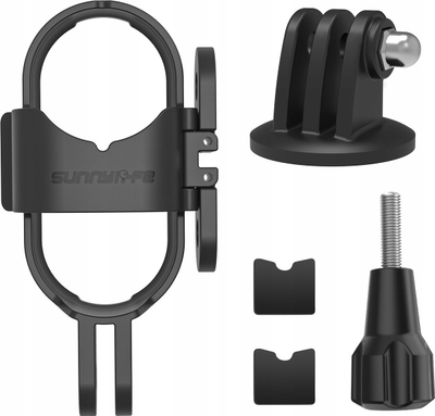 Kornizë mbajtëse Sunnylife Small Frame për Insta360 GO 3 GO 3S, me adapter GoPro, e zezë