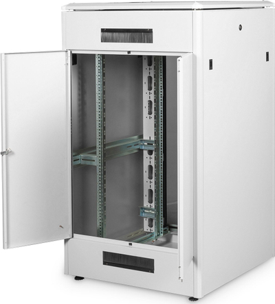 Kabinet rrjeti Digitus DN-19 26U, 19", derë xhami, gri