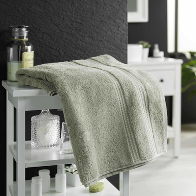 Peshqir banjoje Douceur d'intérieur Terry Towel Mint Soft, 90 x 150 cm, pambuk bio, ngjyrë mente