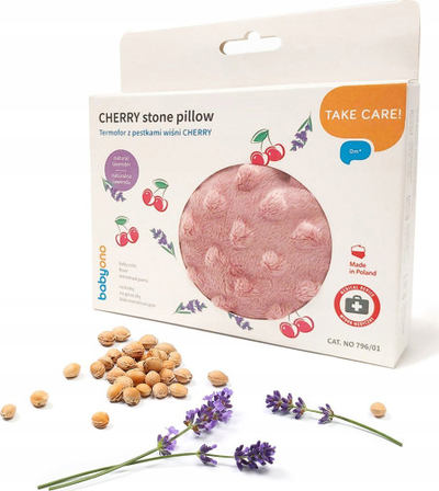 Jastëk termik me bërthama qershie Cherry, modeli Cherry Pink, rozë