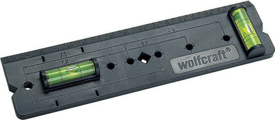 Shabllon për kuti elektrike Wolfcraft 5888000, distanca 57 71 91 mm, plastik, i zi