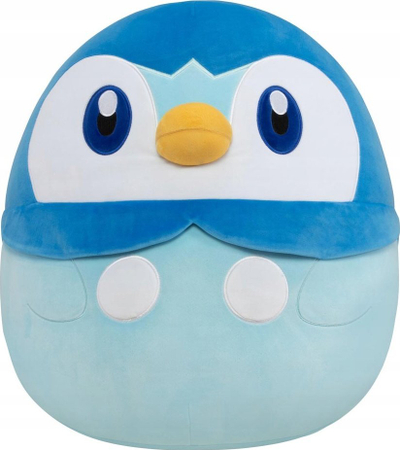 Lodër pellushi Squishmallows Pokémon Piplup, 50cm, origjinale, blu