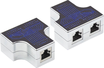 Përshtatës rrjeti Good Connections Modular T-Adapter RJ45, 2 porta, plastikë, i bardhë