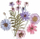 Lule dekorative prej letre Stamperia Pink Lavender, set 12 copë, rozë edhe lejla