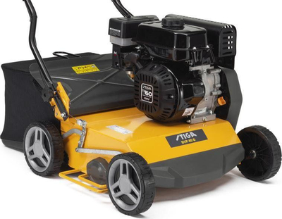 Vertikulator me benzinë Stiga SVP 40 G, gjerësi 40 cm, motor 182 cm³, i verdhë