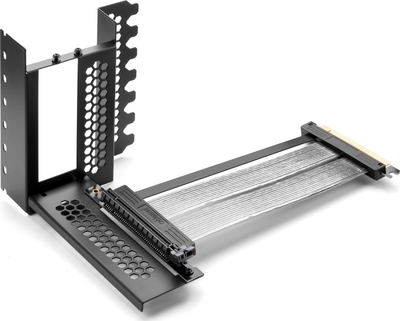 Mbajtëse vertikale PCIe CableMod Vertical PCIe 4.0, me kabllo riser 210mm, kabllo DisplayPort dhe adapter HDMI, e zezë