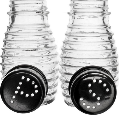 Set kriposëse Orion, 2 copë, qelq, kapak metalik i zi