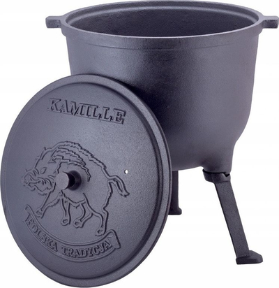 Tenxhere gize Kamille 4802V Coal Pot, 10L, me këmbë, e zezë