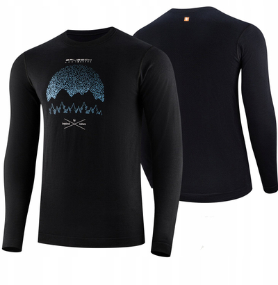 Bluzë termoaktive Brubeck Outdoor Wool Pro, me mëngë t’gjata, merino, e zezë, S