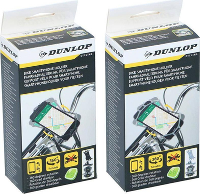 Mbajtëse telefoni për biçikletë Dunlop, 10 - 15 cm, e hirtë