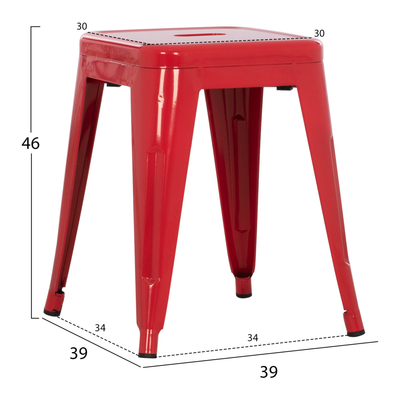 Stol Melita 37x37x45Hcm (HM0096.44), kuqe
