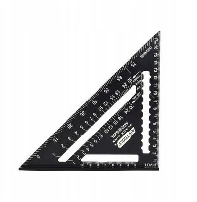 Këndore marangozësh AWTOOLS BLACK LINE, alumini, 7", e zezë