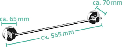 Mbajtëse peshqiri RIDDER 12120000, 55.5 cm, metal, krom