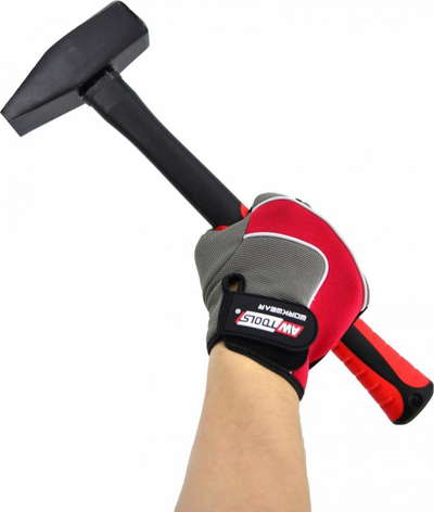 Doreza pune AWTools Work Gloves Pro, masa 9 L, antirrëshqitje, gri me të kuqe
