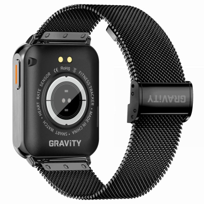 Паметен часовник Gravity GT17-10, за жени, екран на допир, портокалова ременка