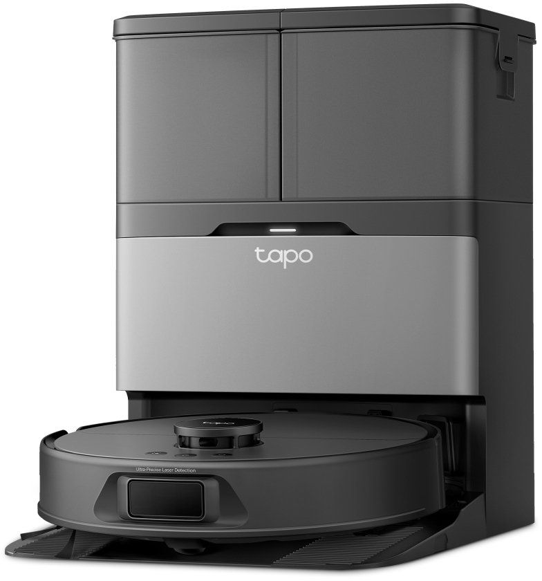 Robot fshesë Tapo RV50 Pro Omni, vakum dhe mop, stacion vetëpastrues, gri