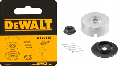 Set përshtatësi për teh trimmeri DeWALT DT20657, për DCM571, metal, i zi argjendtë