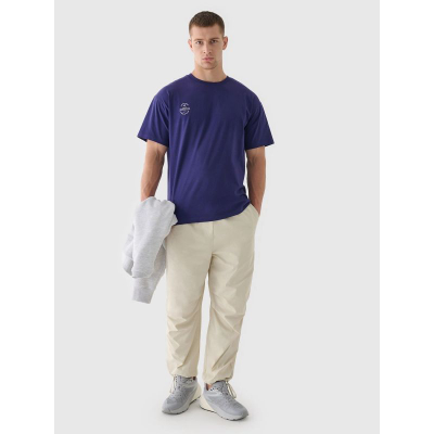 Унисекс блуза 4F Oversize Plain, памук 100%, виолетова
