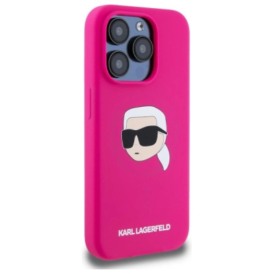 Futrollë telefoni Karl Lagerfeld KLHMP15LSKHPPLF, për iPhone 15 Pro 6.1", hardcase, fuchsia