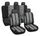 Mbulesa sediljesh Autoserio SEAT COVER AG-28602/4 VELOUR, set komplet, velour, gri e zezë