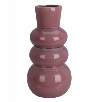 Vazo qeramike Home Styling Collection, formë bubble, 25 x 13 cm, e bardhë