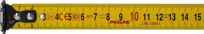 Metër PROLINE CE, 3 m, shirit 16 mm magnetik me najlon, i verdhë