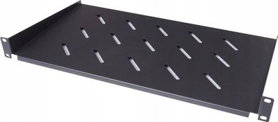 Raft fiks për kabinet RACK TKH CCAS-P-250, 19", 1U, thellësi 250mm, i zi