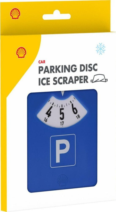 Disk parkimi Shell Parking Disc Scraper 2in1, me krujtëse akulli, plastikë, blu e bardhë