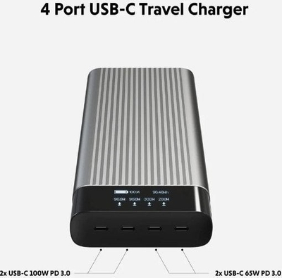 Power bank HYPER HJ245B, 27000 mAh, 100W, ngjyrë argjendi