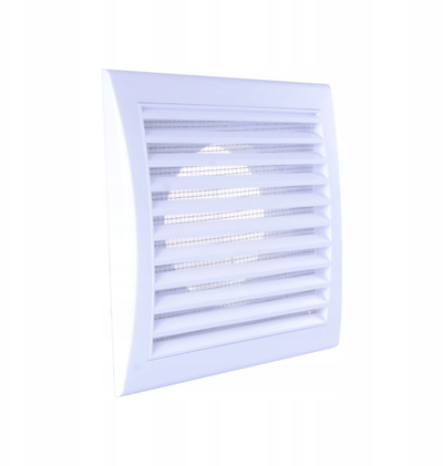Rrjetë ventilimi Awenta TL9, 140x140mm, PVC, e bardhë