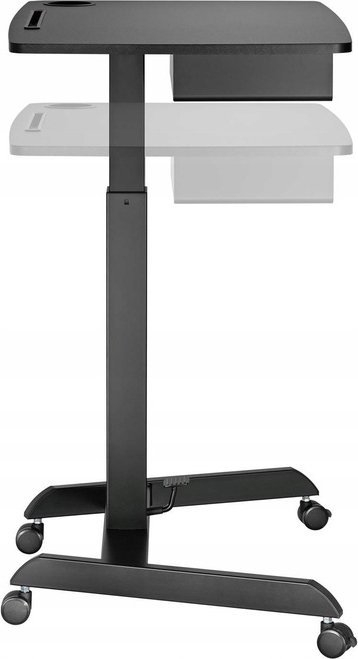 Tavolinë pune Maclean MC-903B, workstation me rregullim lartësie, e zezë