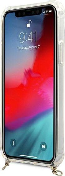 Mbulesë telefoni Guess 4G Chain për iPhone 12 Pro Max, 6.7", me zinxhir, transparente