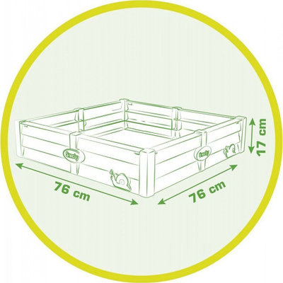 Rërëtor për kalamaj Smoby Standard Flowerbed 2 në 1, 76x76 cm, plastikë, shumëngjyrësh