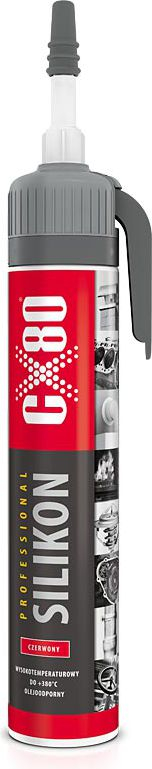 Silikon CX80 High Temperature Professional, 70ml, i kuq