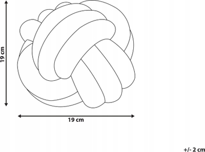 Jastëk dekorativ MALNI Bouclé Knot, 19 x 19 cm, i bardhë