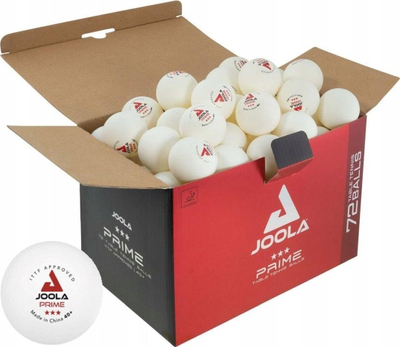 Toptha pingpongu Joola Prime 40+, ABS, set 72 copë, të bardhë