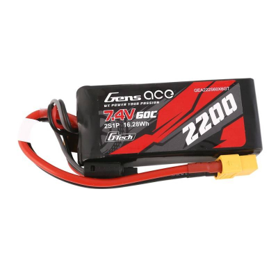 Bateri LiPo Gens Ace G-Tech, 7.4V, 2200mAh 60C, e zezë