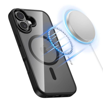 Futrollë telefoni Tech-Protect MagMat MagSafe për iPhone 17, e tejdukshme, e zezë