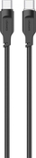 Kabllo USB Usams Lithe Series, USB C me USB C, 1.2 m, 100W, e zezë